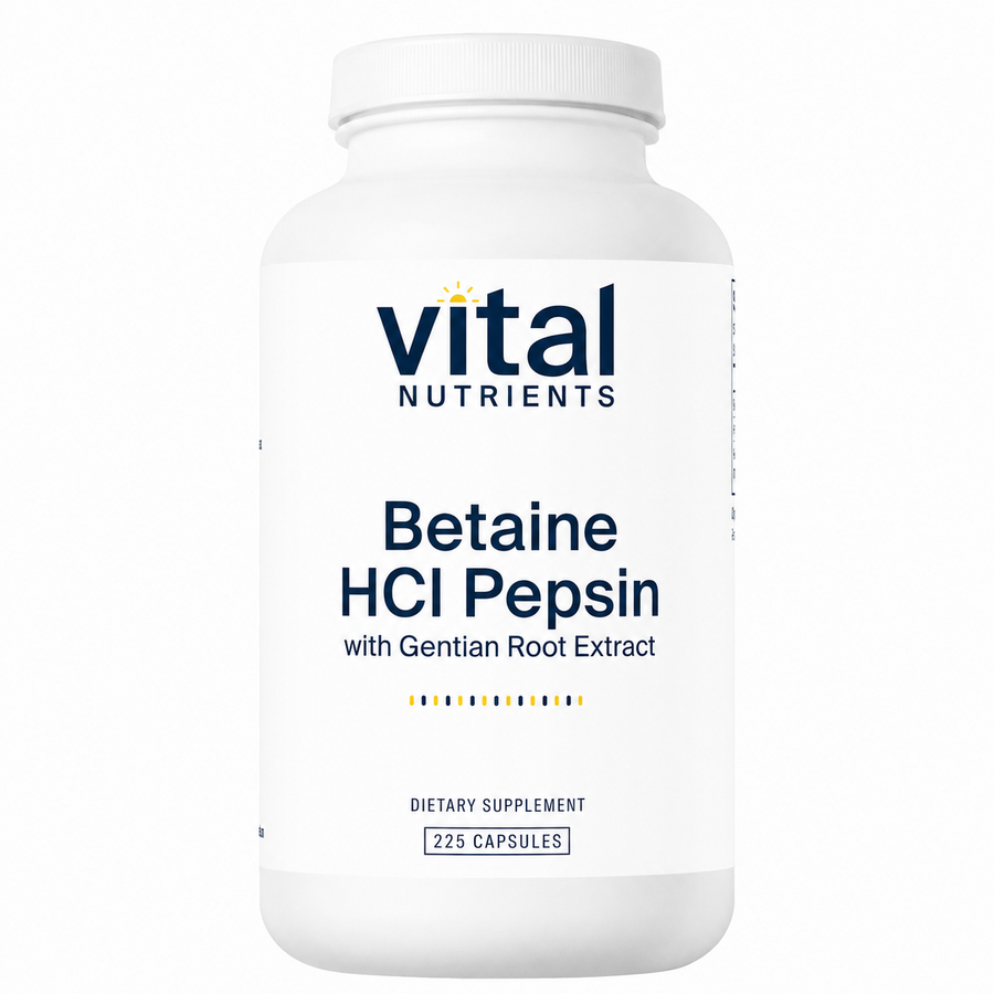 Betaine HCl Pepsin Gentian Root Extract # 225 st