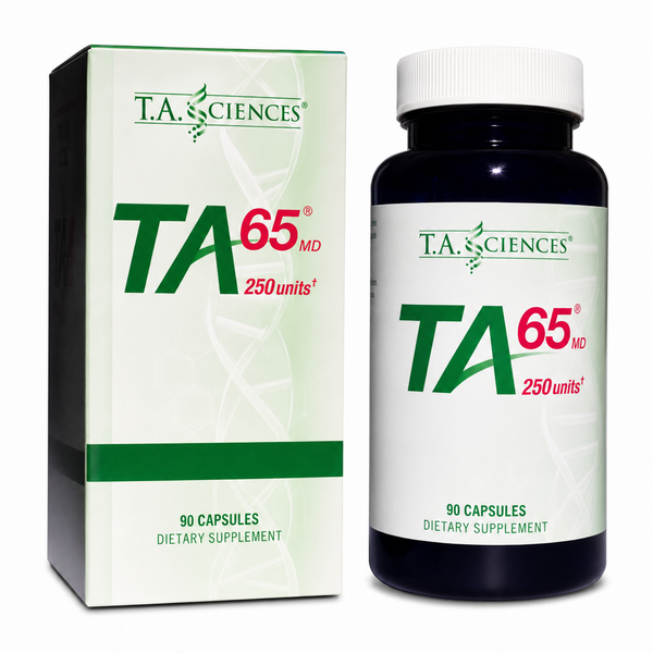 TA-65MD för telomerer – beställningsvara 250 units 90 kapslar