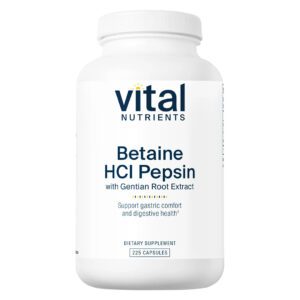 Betaine HCl Pepsin Gentian Root Extract # 225 st